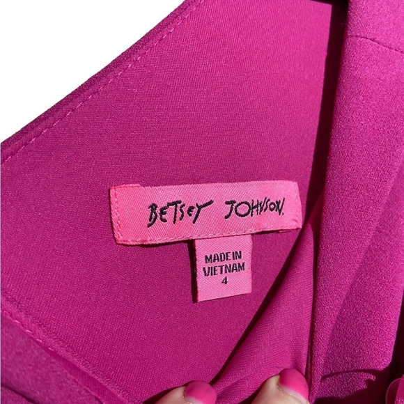 Betsey Johnson‎ Fuchsia Pink Bodycon Pencil Open Back Dress Size 4 - Picture 6 of 7